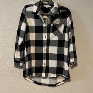 Black and white plaid shirt